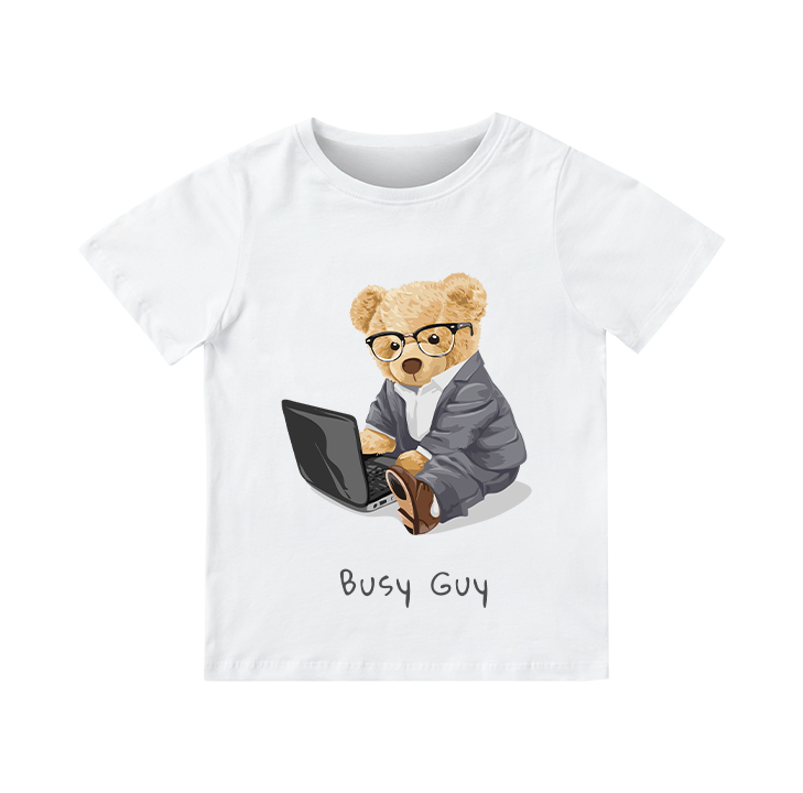 Tricou copii – Ursulet afacerist ocupat